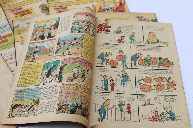 photo of Dairy Comics lot milk promotional comic books late 60s or 70s vintage #5