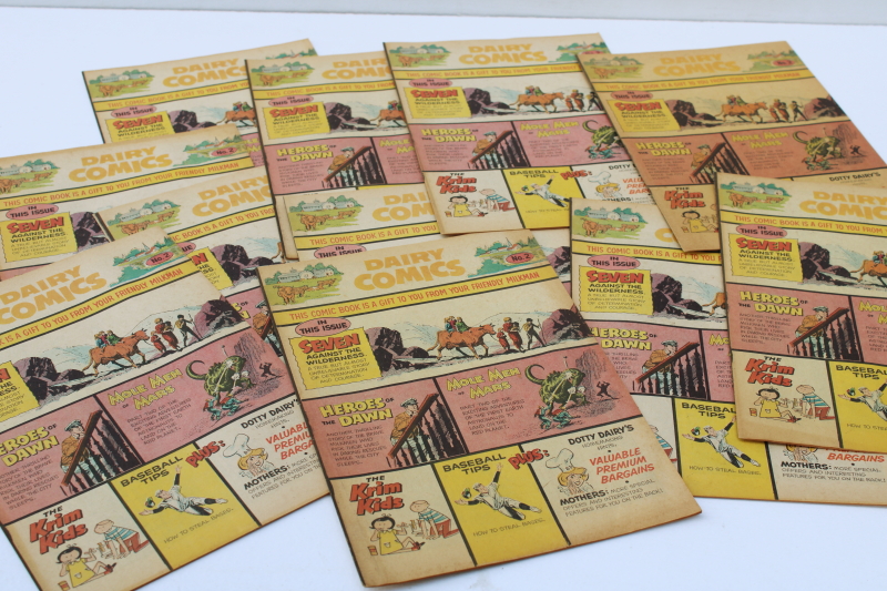 photo of Dairy Comics lot milk promotional comic books late 60s or 70s vintage #6