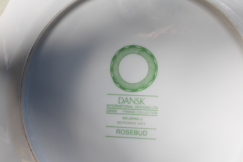 photo of Dansk Rosebud pattern vintage china dinner plate made Japan vintage replacement #4