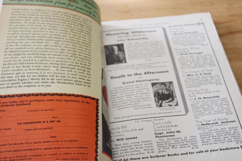 photo of December 1932 vintage issue of The Atlantic magazine, complete w/ ads #4