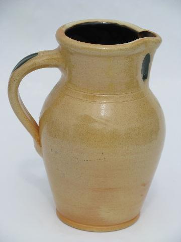 photo of Delavan Wisconsin Shadowlawn Pottery stoneware pitcher #3