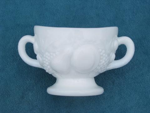 photo of Della Robbia Westmoreland fruit wreath pattern cream pitcher & sugar #2