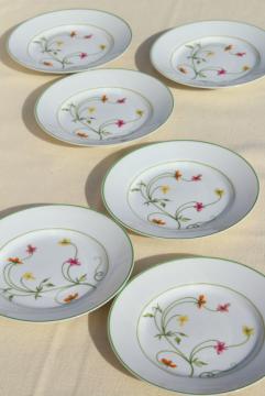 catalog photo of Denby Duchess china, 70s vintage Portugal pottery bread & butter plates set of six