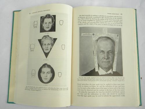 photo of Denture prosthesis and false teeth w/photos, 1950s vintage dental book #3