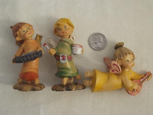 photo of Depose Italy little boy angel ornament lot, Christmas nativity ornaments #2