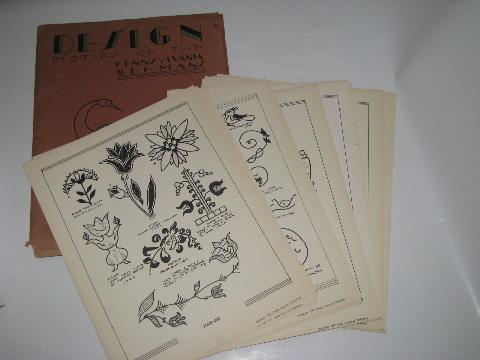 photo of Design Motifs of the Pennsylvania Dutch, Kutztown, 1940's vintage #1