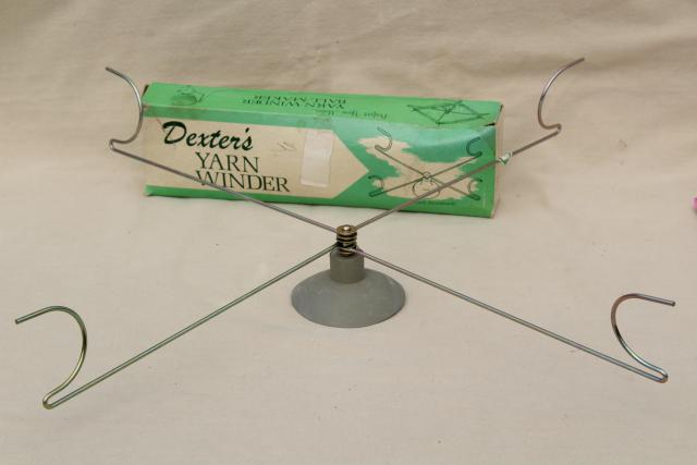 photo of Dexter's yarn winder, vintage winding wheel winds a skein or hank one yard around #1