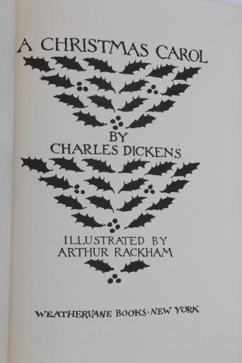 photo of Dickens Christmas Carol vintage book with Arthur Rackham illustrations #2