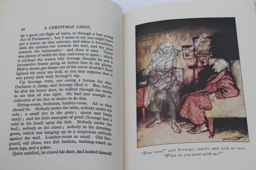 photo of Dickens Christmas Carol vintage book with Arthur Rackham illustrations #3