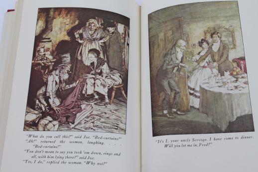 photo of Dickens Christmas Carol vintage book with Arthur Rackham illustrations #6