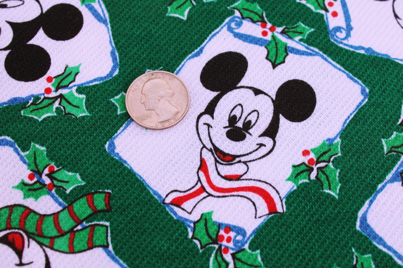 photo of Disney Christmas Mickey print Peter Pan sweatshirt fleece thermal cotton poly fabric #4