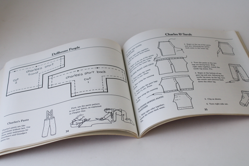 photo of Dollhouse People, doll house miniature dolls patterns to make whole doll family stuffed toys  #3