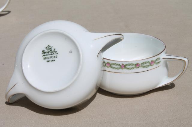 photo of Donatello Rosenthal china cream soups or boullion cups, double handled bowls #5