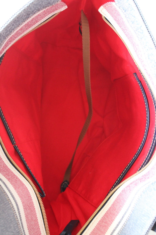 photo of Dooney & Bourke Westerly large purse or tote bag, striped red white navy blue  #12