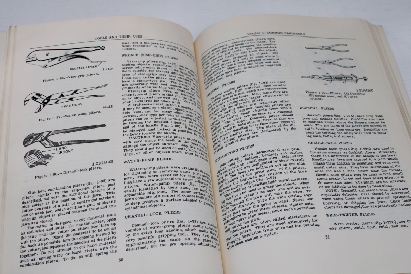 photo of Dover reprint vintage US Navy manual, illustrated guide to hand tools & their uses  #5