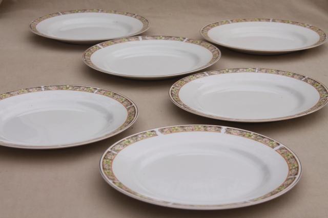 photo of Downton Abbey vintage Johnson Bros dinner plates circa 1913, antique English china #1