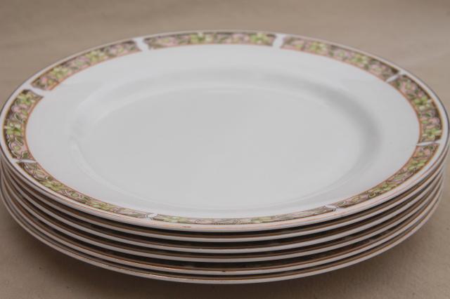 photo of Downton Abbey vintage Johnson Bros dinner plates circa 1913, antique English china #2