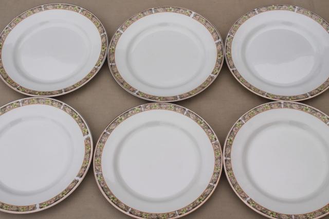 photo of Downton Abbey vintage Johnson Bros dinner plates circa 1913, antique English china #3