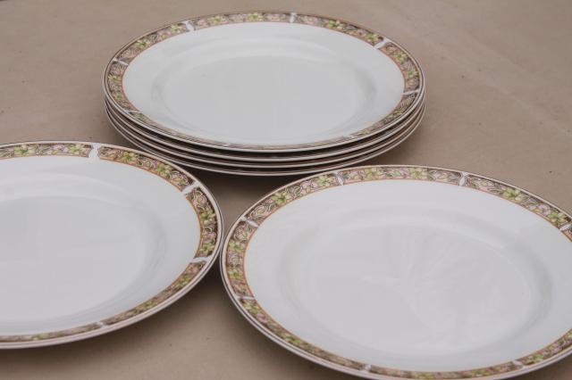 photo of Downton Abbey vintage Johnson Bros dinner plates circa 1913, antique English china #4