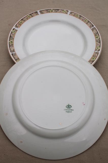 photo of Downton Abbey vintage Johnson Bros dinner plates circa 1913, antique English china #8