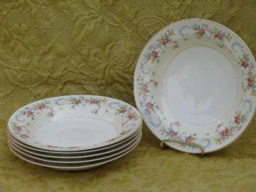 catalog photo of Dubarry vintage Homer Laughlin eggshell nautilus china 6 soup bowls