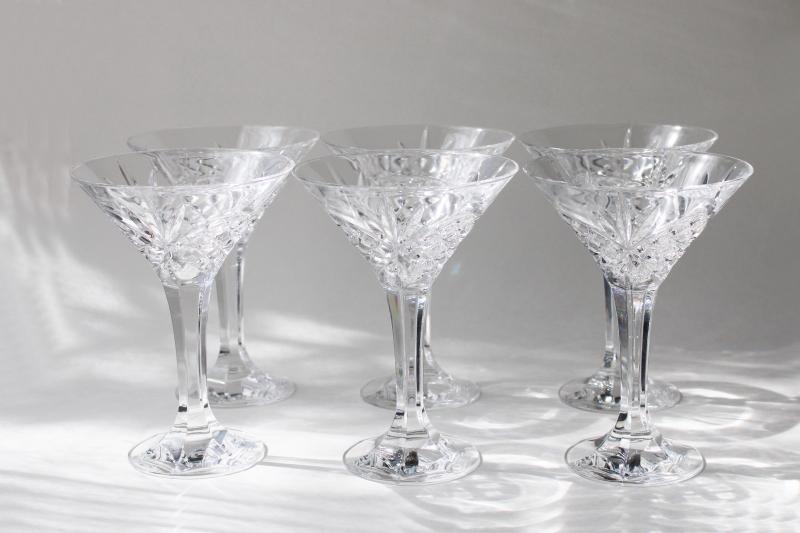 photo of Dublin Godinger Shannon crystal clear glass, large martini cocktail glasses set of 6 #1