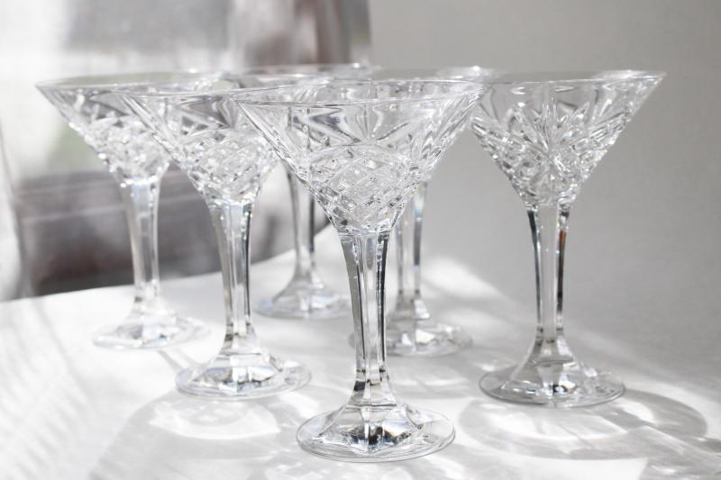 photo of Dublin Godinger Shannon crystal clear glass, large martini cocktail glasses set of 6 #3