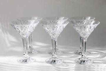 catalog photo of Dublin Godinger Shannon crystal clear glass, large martini cocktail glasses set of 6