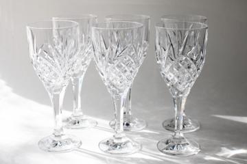 catalog photo of Dublin Godinger Shannon crystal clear glass, large wine glasses set of 6