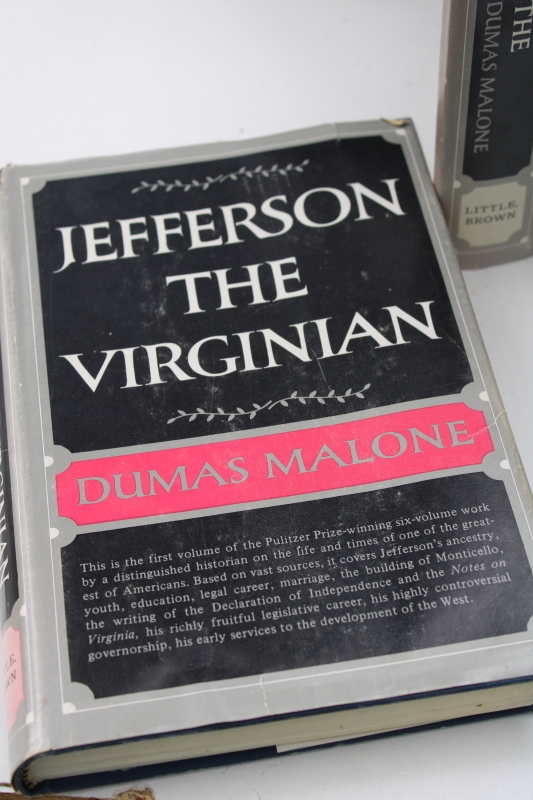 photo of Dumas Malone five books set Thomas Jefferson biography US history colonial politics #2