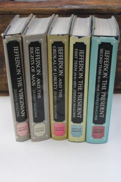 Dumas Malone five books set Thomas Jefferson biography US history colonial politics