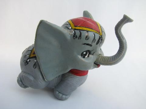 photo of Dumbo the elephant, vintage Wilton / Disney plastic toy cake topper #1