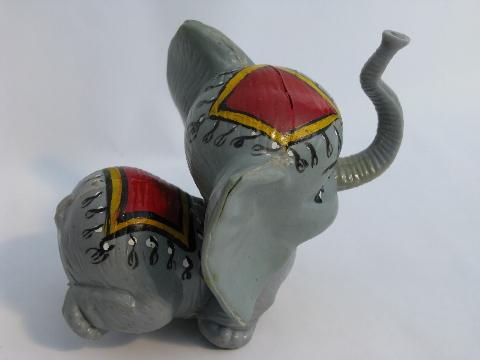 photo of Dumbo the elephant, vintage Wilton / Disney plastic toy cake topper #2