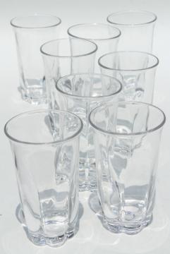 catalog photo of Duncan & Miller Canterbury crystal clear heavy glass tumblers, vintage highball glasses