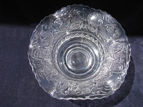 photo of Duncan and Miller vintage Early American sandwich glass ruffled bowls #3