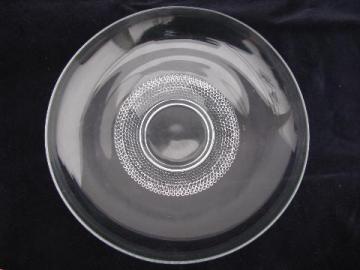 catalog photo of Duncan and Miller vintage teardrop glass low console dish or salad bowl