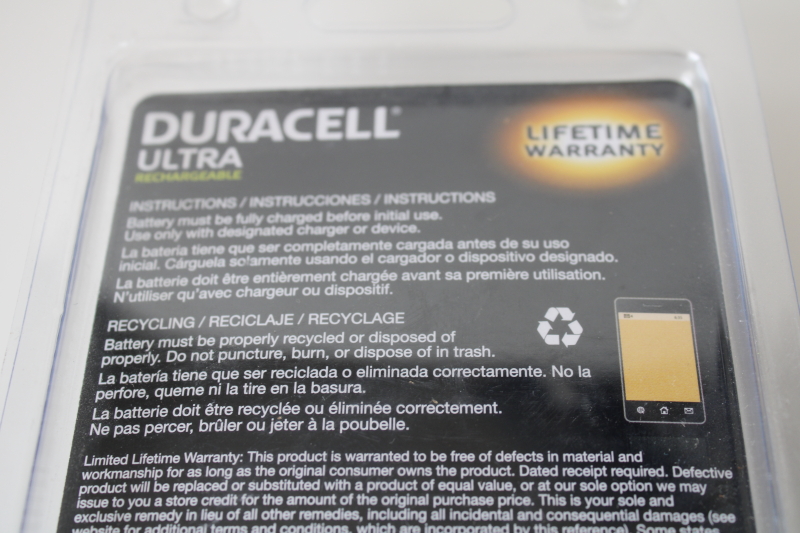 photo of Duracell Ultra Rechargeable battery CEL1245A cell smart phone battery in package, untested  #7