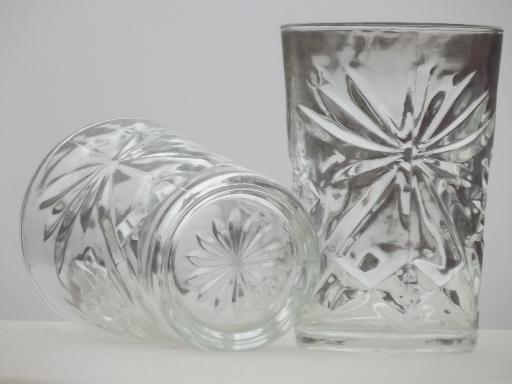 photo of EAPC Anchor Hocking star prescut pressed glass jelly glasses or tumblers #3