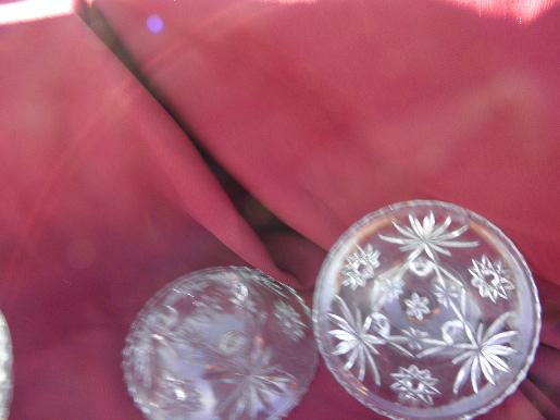 photo of EAPC vintage pres-cut glass serving dishes, early american pattern #2