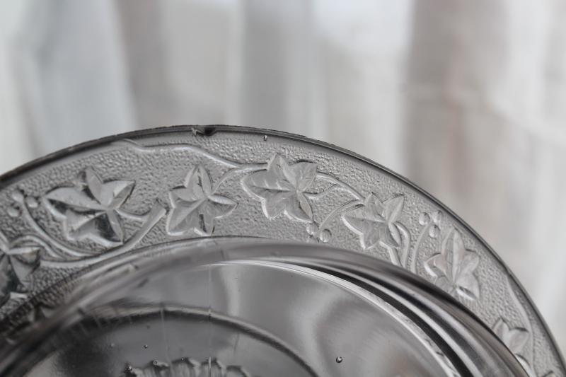 photo of EAPG antique glass butter dish w/ dome cover, Canadian pattern scenic views of Canada #11