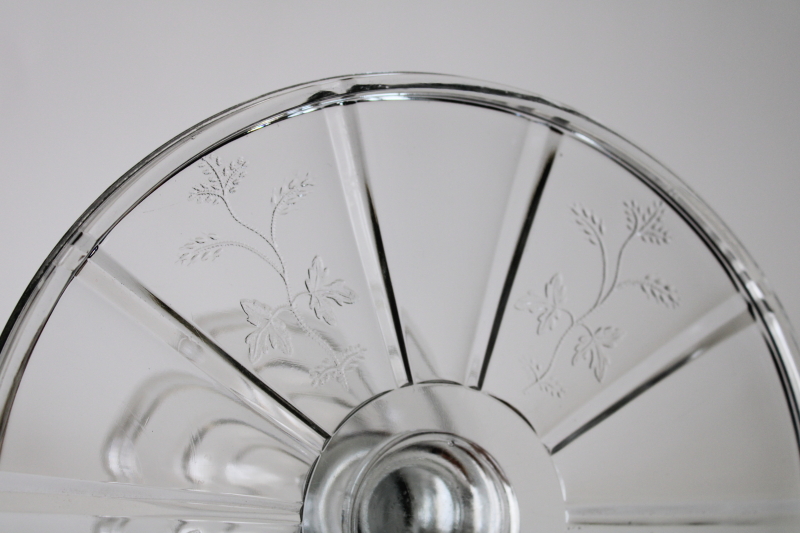 photo of EAPG antique pressed glass cake stand, India Tree or Paneled Sprig botanical floral #5