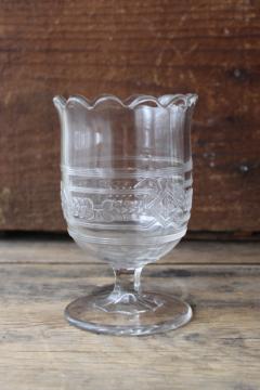 catalog photo of EAPG antique pressed pattern glass celery vase or spoon holder spooner
