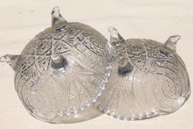 photo of EAPG antique pressed pattern glass finger bowls, brilliant vintage, set of four #4