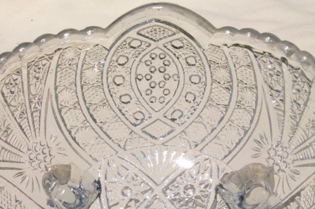 photo of EAPG antique pressed pattern glass finger bowls, brilliant vintage, set of four #6