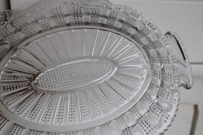 photo of EAPG antique vintage pressed glass tray Give Us This Day Our Daily Bread plate #6