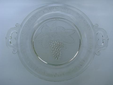 photo of EAPG motto pattern Pleasant to Labor for Those we Love vintage pressed glass plate #1