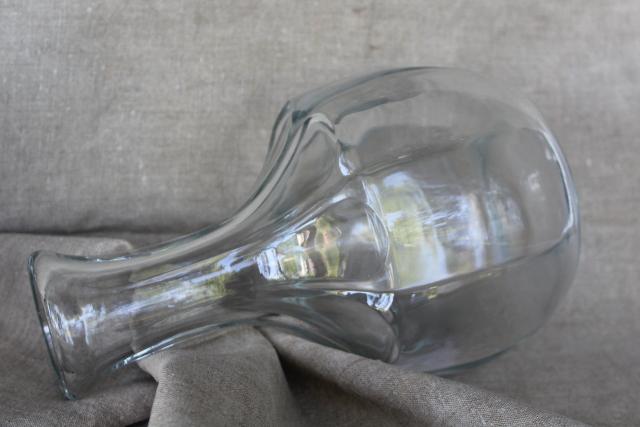 photo of EAPG vintage water bottle or wine carafe, colonial panel crystal clear pattern glass #4