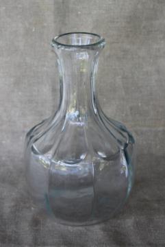 EAPG vintage water bottle or wine carafe, colonial panel crystal clear pattern glass