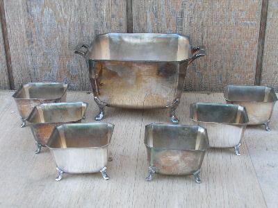 photo of Early century nut set with small bowls #1