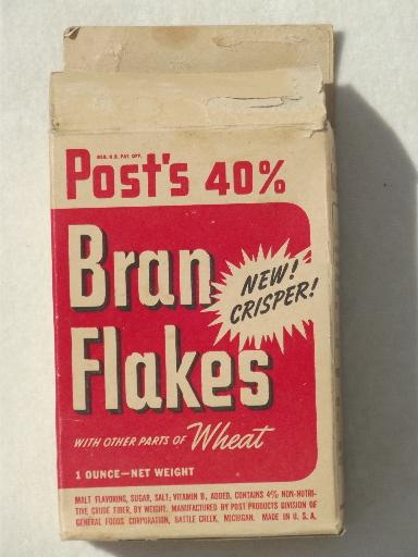 photo of Early vintage Post's cereal boxes, mini box Post Toasties, Grape-Nut Flakes #3